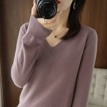 V-neck Pullover Lace Neck Sweaters