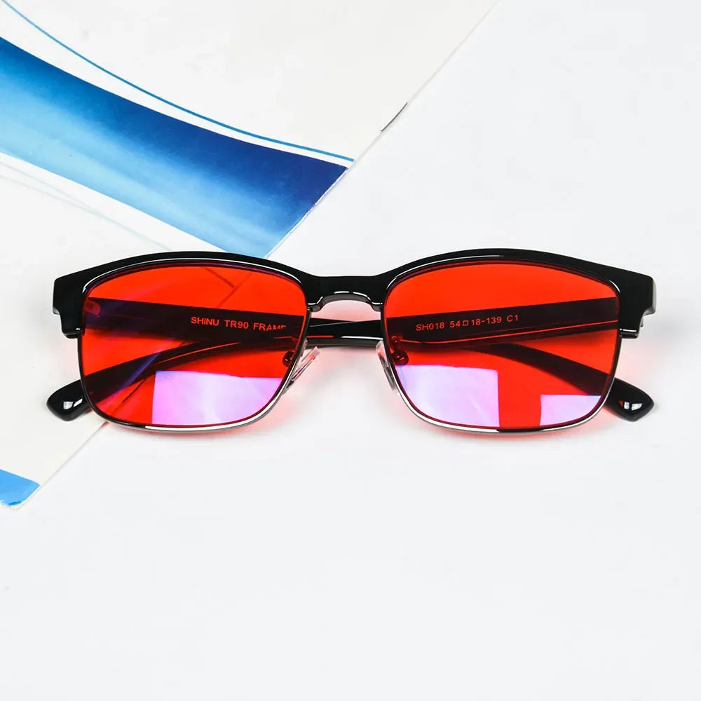 SHINU Red Lens Blue Light Blocking Glasses