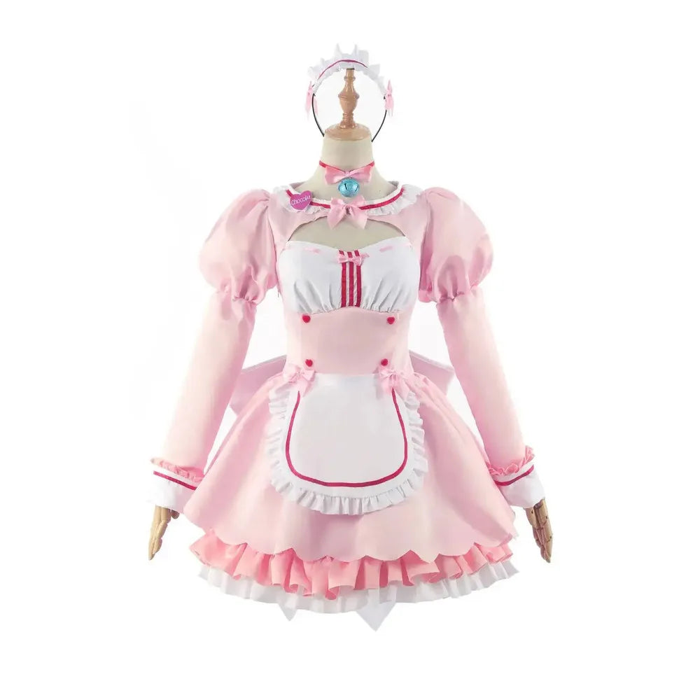 Nekopara Chocola & Vanilla Cat Girl Maid Lolita Cosplay Costume