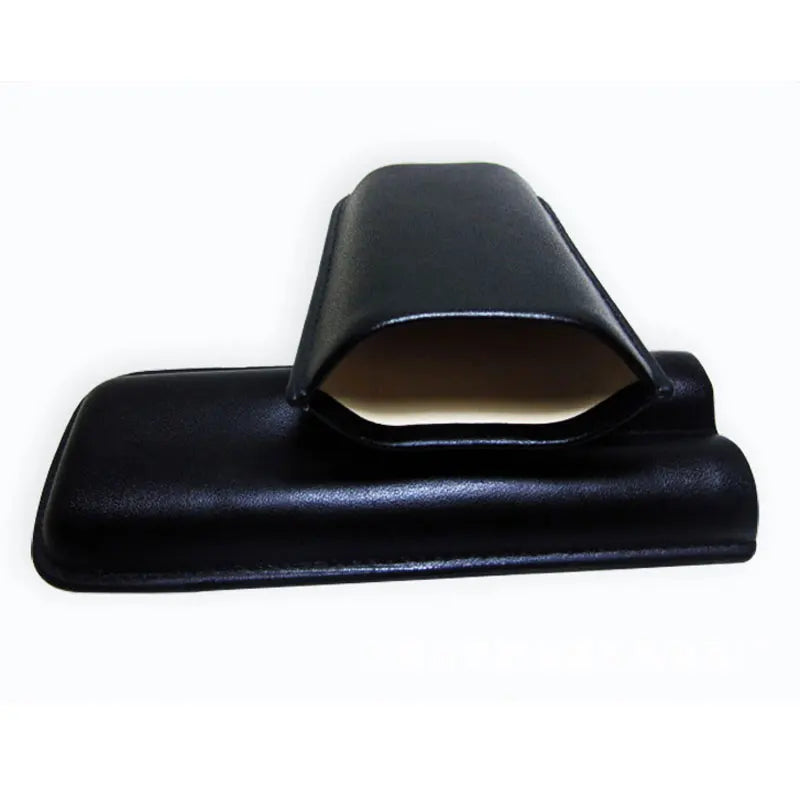 2 Tube Black Leather Cigar Holder Case