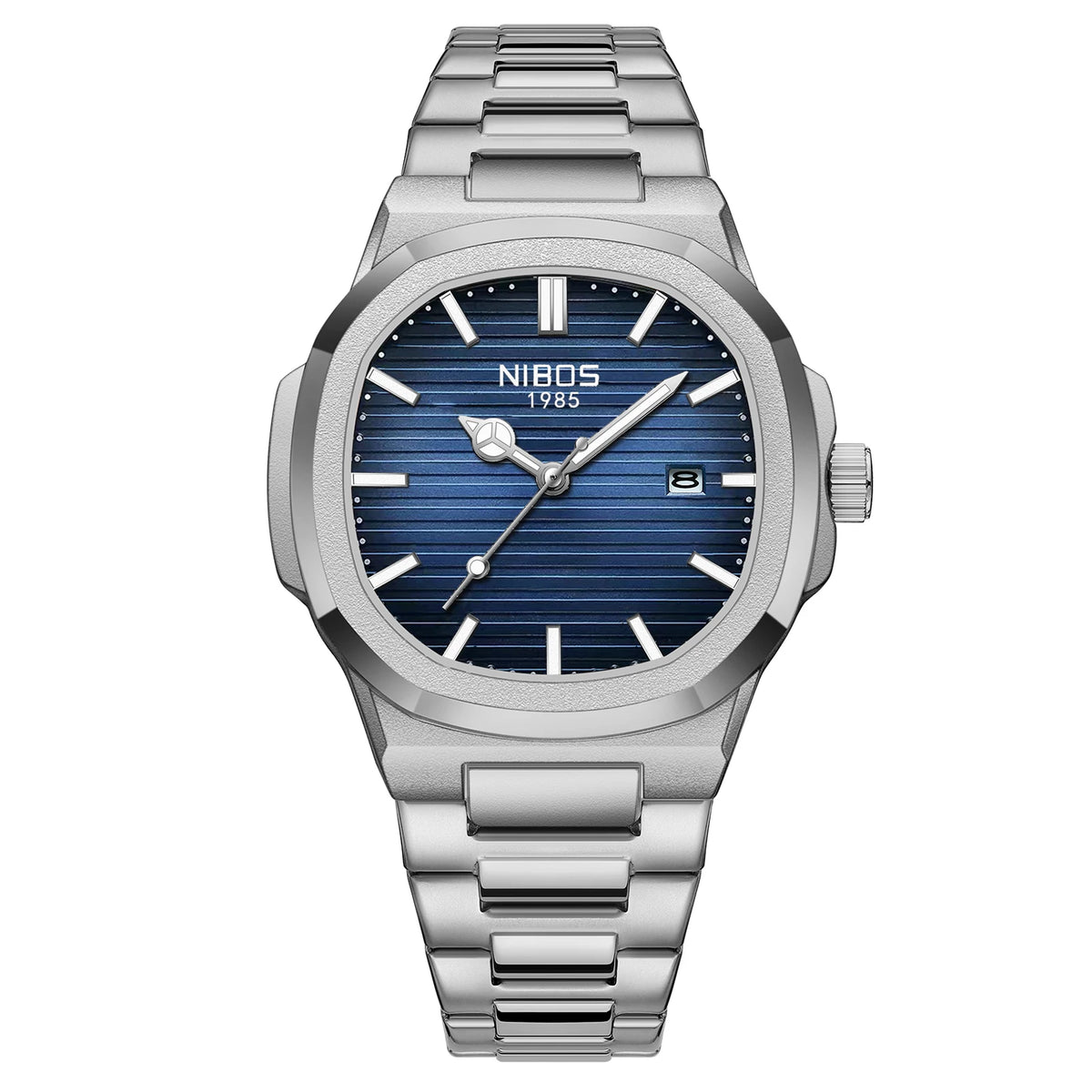 NIBOSI Men's Stainless Steel Analog Quartz Military Watch