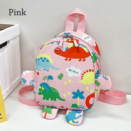 Kids Cartoon Dinosaur Nylon School Backpack – Toddler & Kindergarten Bag