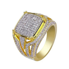 Gold-Plated Square Two-Tone Ring