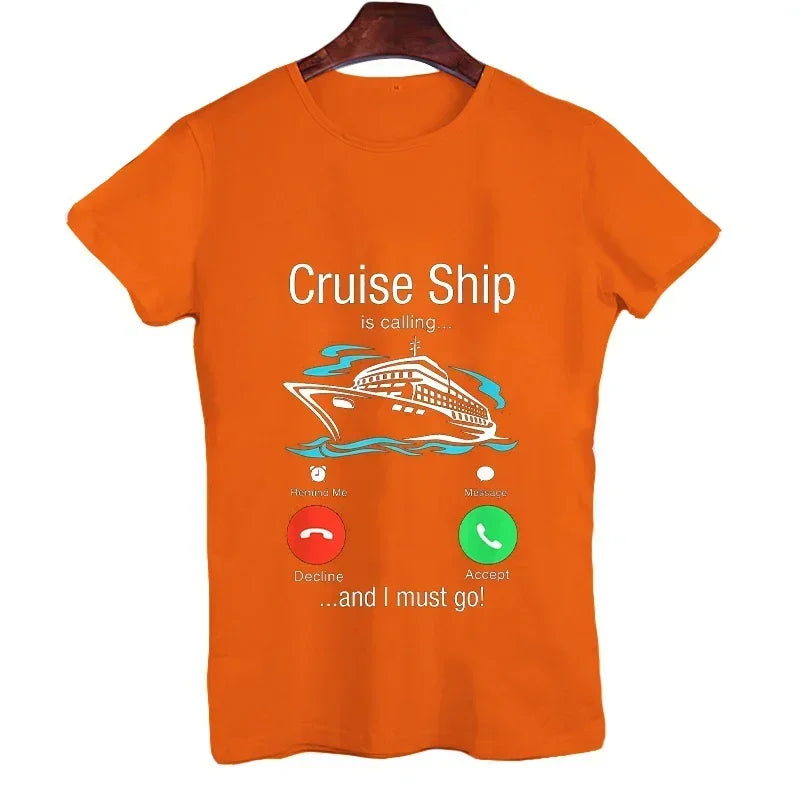 Unisex Casual Cruise Graphic T-Shirt – Short Sleeve Vacation Tee