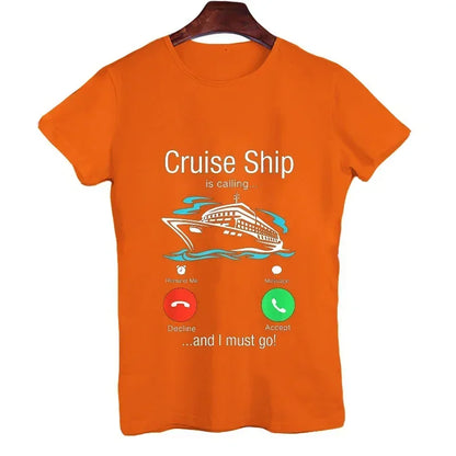 Unisex Casual Cruise Graphic T-Shirt – Short Sleeve Vacation Tee