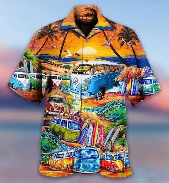 Loose Breathable 3D Print Trendy Hawaiian Shirts