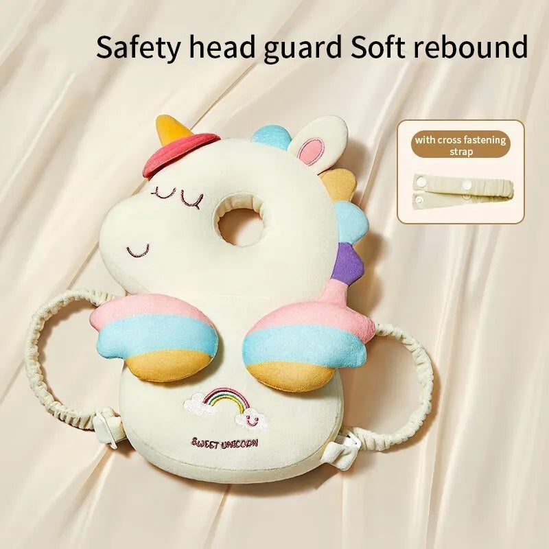 AIBEDILA Baby Head Protector Cartoon Backpack