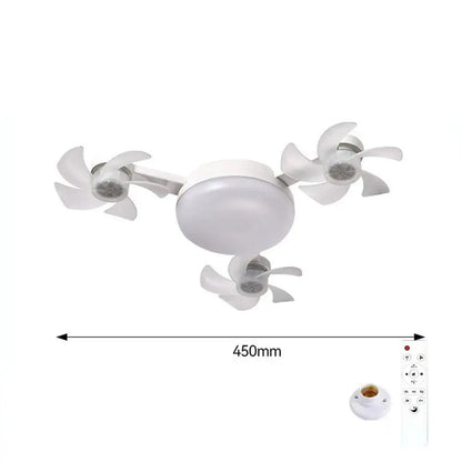 Drone-Style LED Ceiling Fan Light with Remote Control