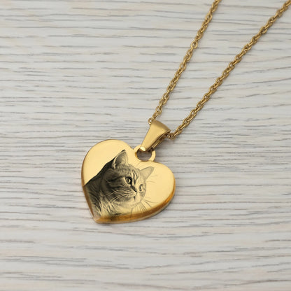 Picture Personalized Photo Love Heart Projection Pendant Necklace