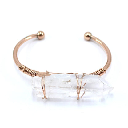 Natural Stone Crystal Cuff Bracelets