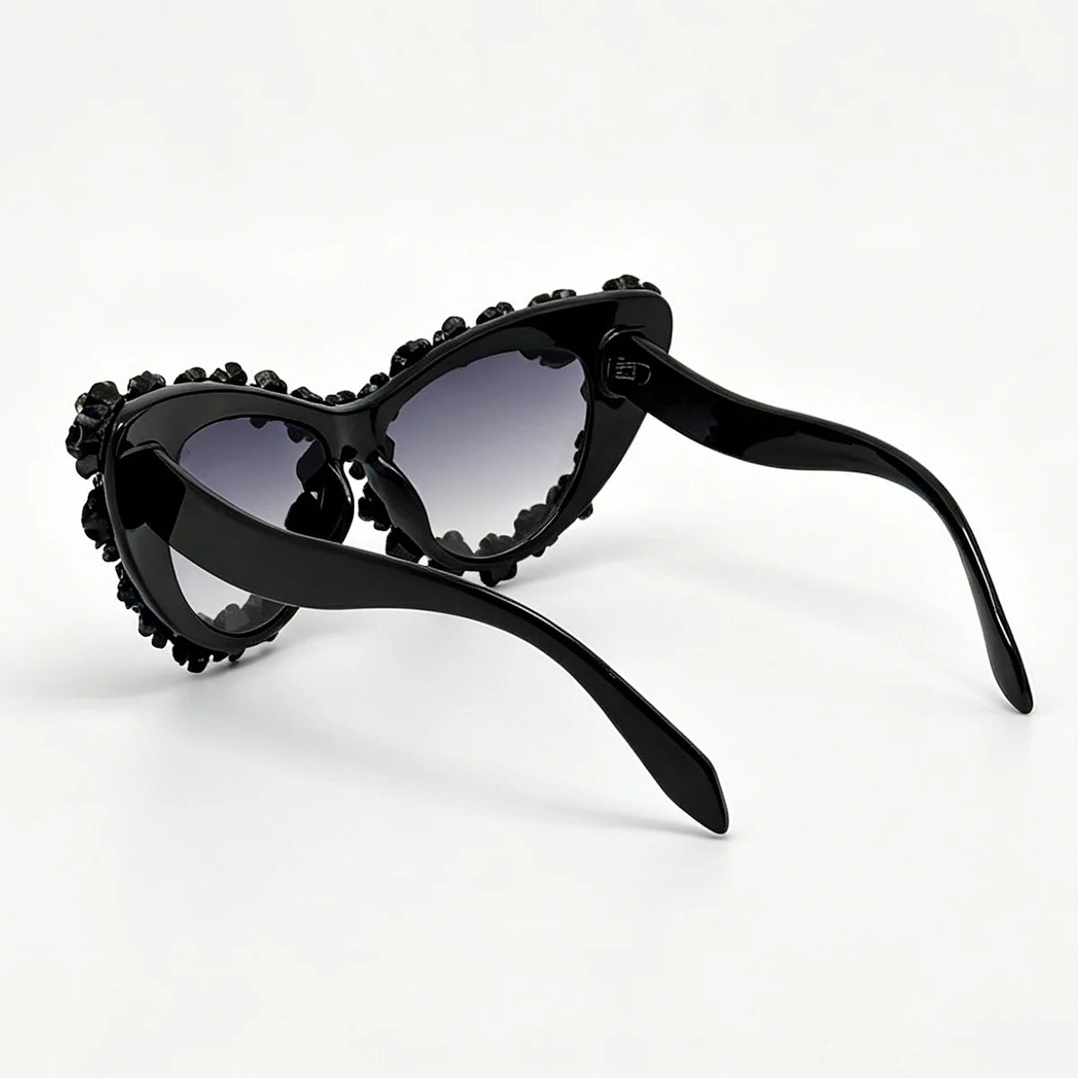 Gothic 3D Rose Cat Eye Sunglasses