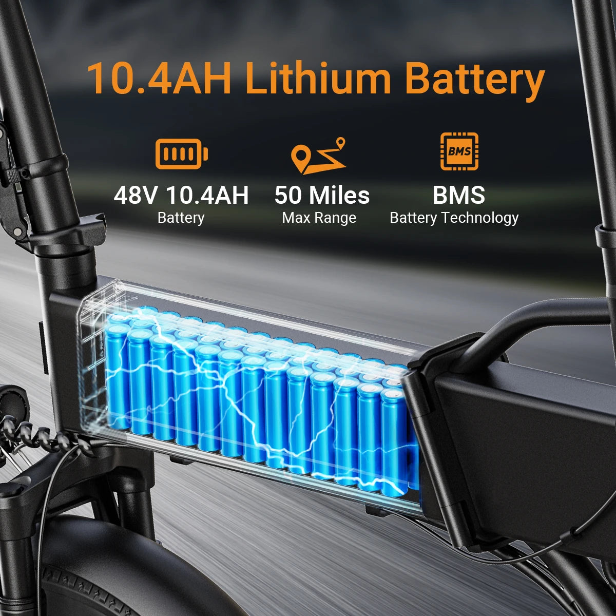 A20 1200W 48V10.4AH Lithium Battery Electric Bike