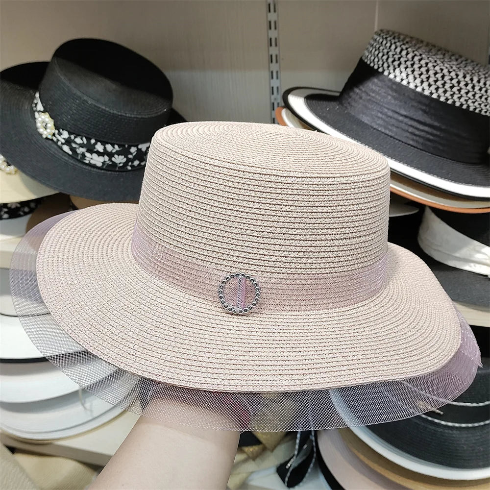 Woolen Rhinestone Solid Color Basin Hat