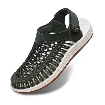 Men’s Hand-Woven Gladiator Sandals – Non-Slip Casual Outdoor Waders & Beach Platform Sandals