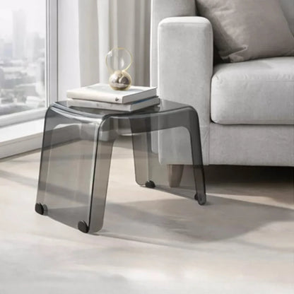 Transparent Acrylic Shower Stool with Non-Slip Bath Seat
