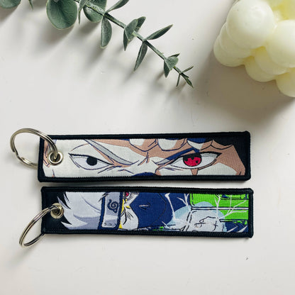 Anime Character Embroidered Key Tag