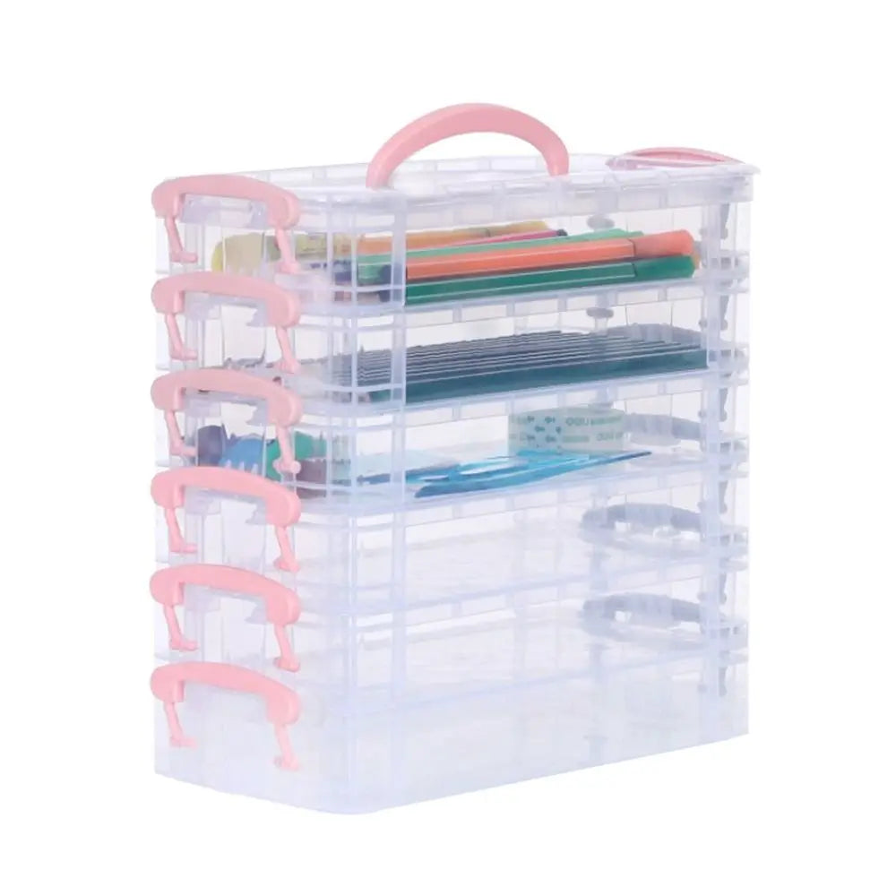 3/6-layer Paintbrush Watercolor Detachable Storage Box