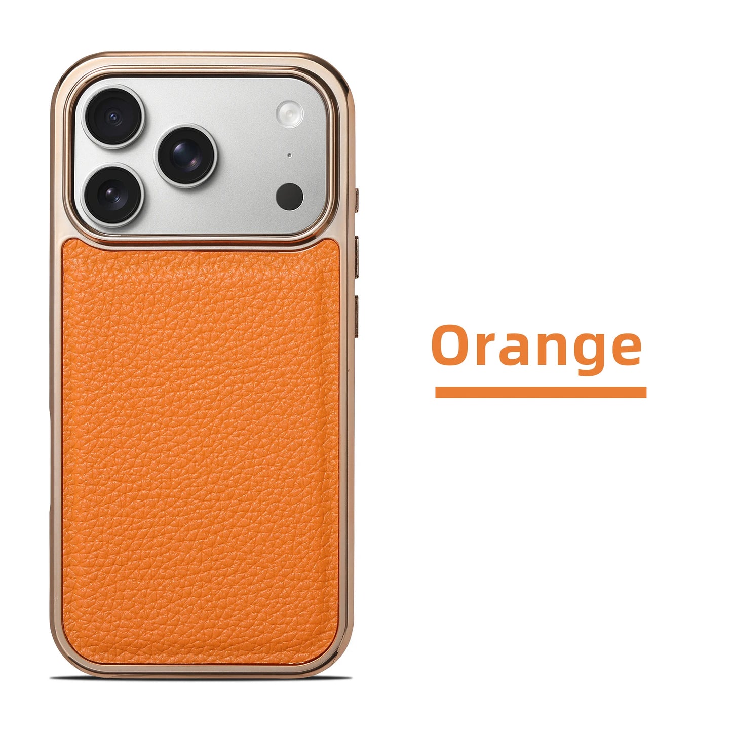 Electroplated Lychee Grain Phone Case
