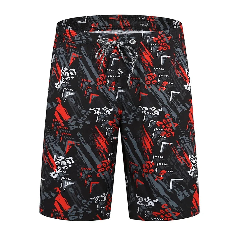 Colorful 3D Print Graphic Swim Trunks