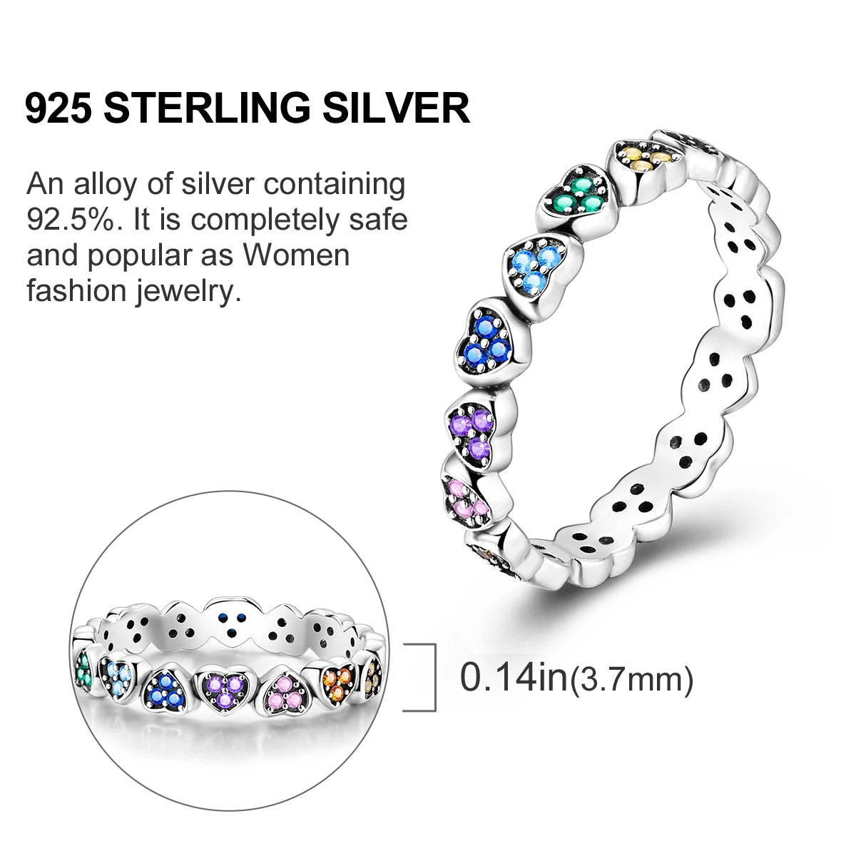 925 Sterling Silver Infinite Love Cubic Zircon Ring