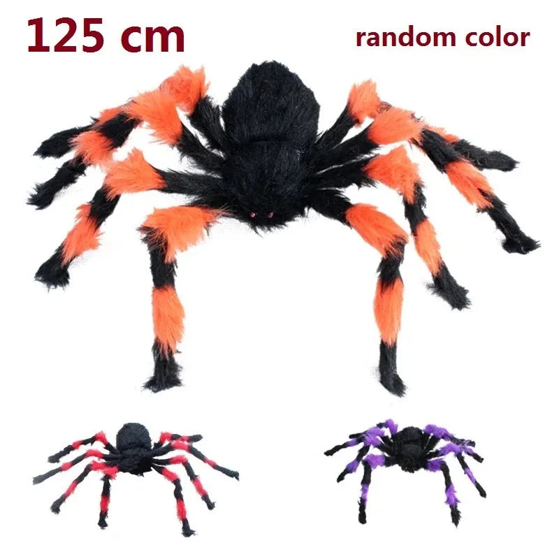 Giant Halloween Spider & Web Outdoor Decoration Set