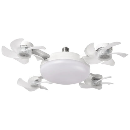 Modern Drone-Style LED Ceiling Fan Light with Remote Control & Dimmable Colors