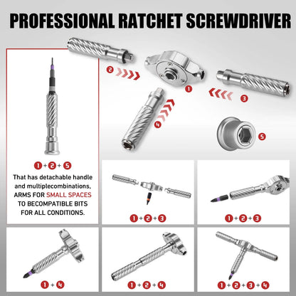 VMAN 66 in1 Multifunction Ratchet Screwdriver Set