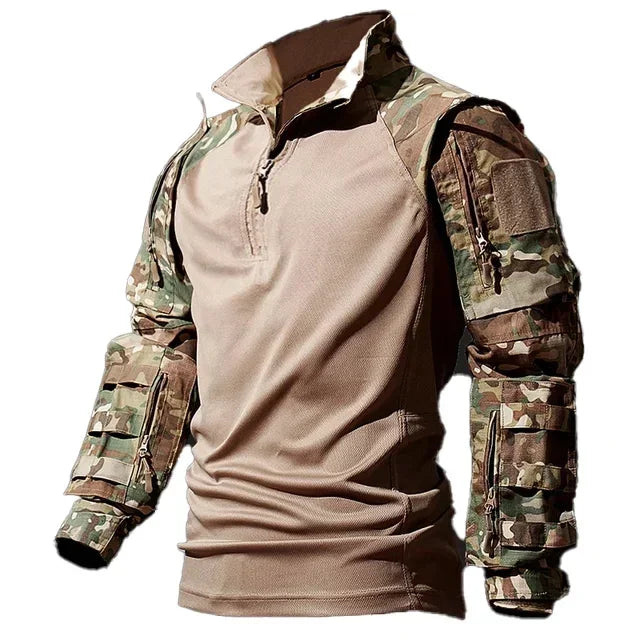 Men's Tactical Multicam Field Combat Long-Sleeve Shirt