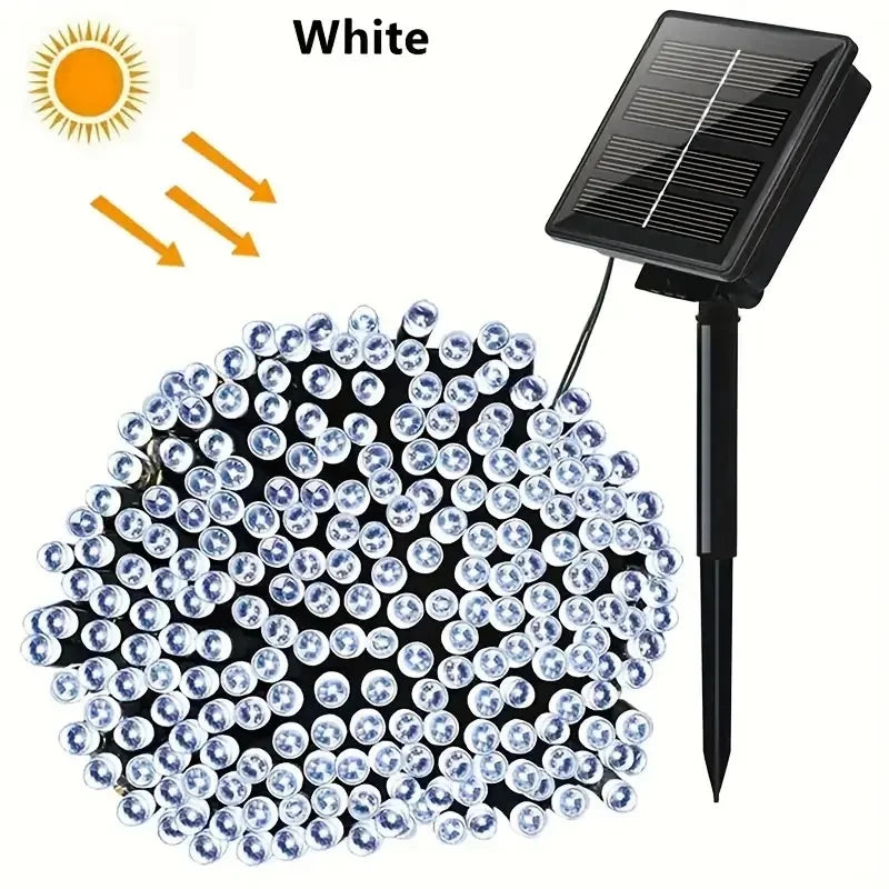 Solar Outdoor String Fairy Lights for Garden & Christmas Decor