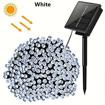 Solar Outdoor String Fairy Lights for Garden & Christmas Decor
