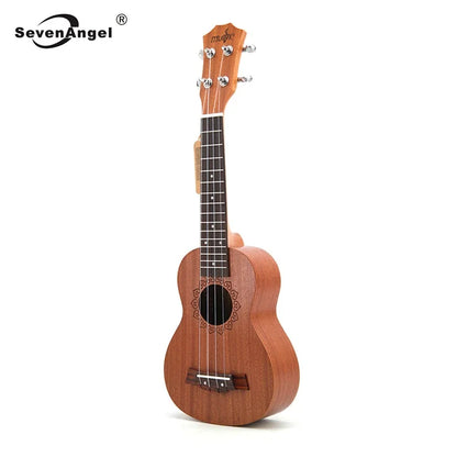 21-Inch Soprano Ukulele Starter Kit - Mahogany Wood & Nylon Strings