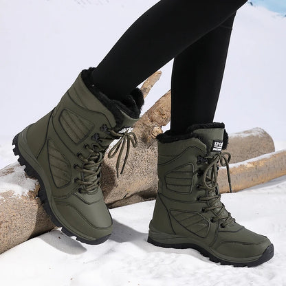 Winter Waterproof High-Top Snow Boots for Women