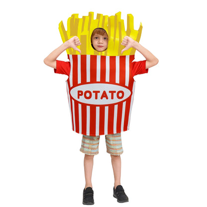 Funny Food & Snack Character Kids Cosplay Costume - French Fries & Candy Dress Up