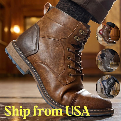 Men’s Retro Leather Ankle Chelsea Boots