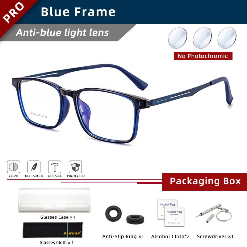 Ultra-Light Titanium Photochromic Multifocal Reading Glasses