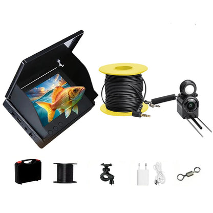 220° Fish Finder Night Vision Waterproof Underwater Fishing Camera 4.3 Inch IPS Monitor