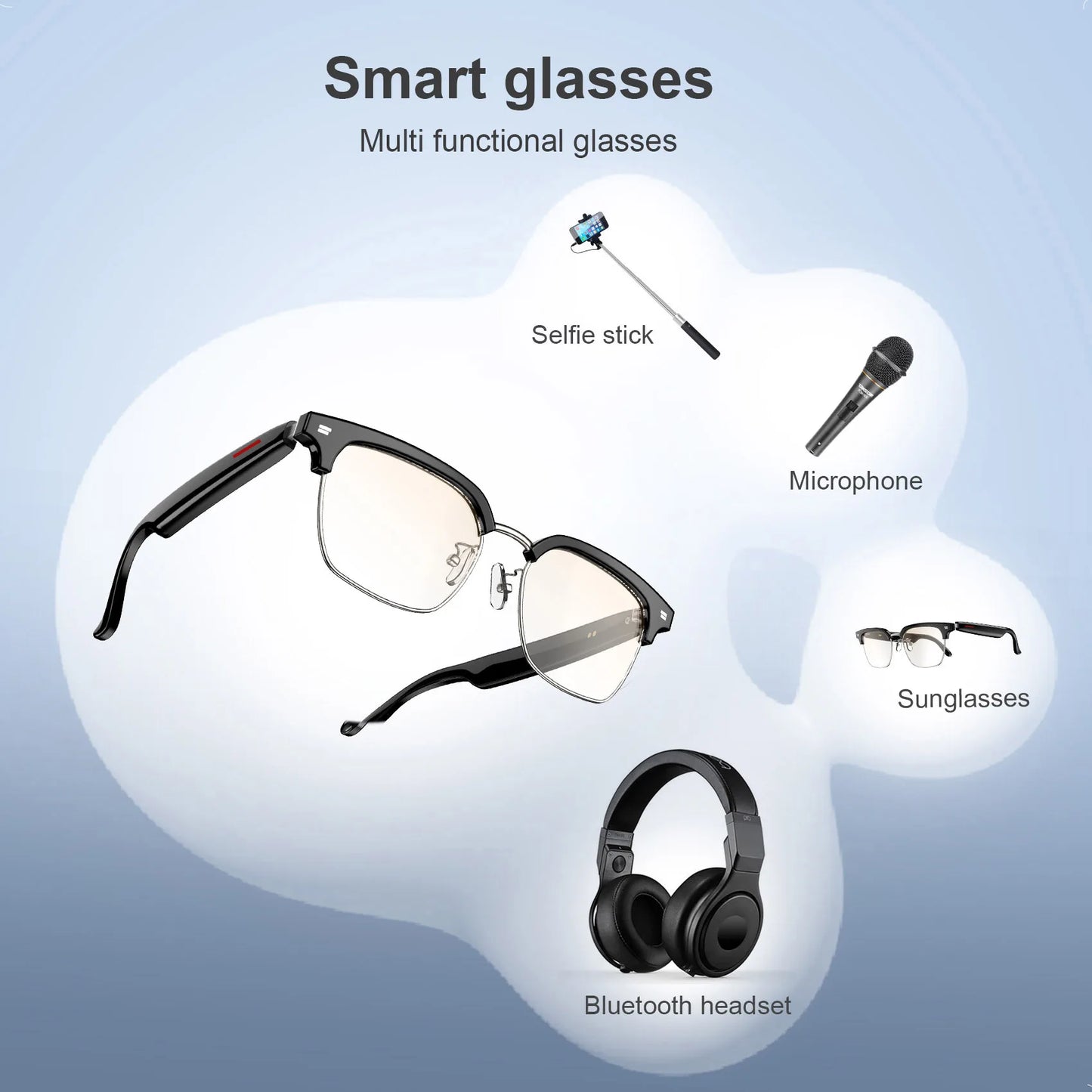 IOWODO E1306 Bluetooth AI Smart Sunglasses
