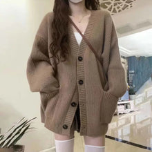 Loose Knitted 4-button Cardigan Sweater