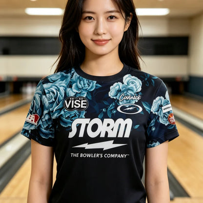 Coolwick Storm Black Lightning Performance Bowling Jersey