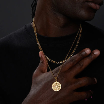 Stainless Steel Cuban Figaro Wheat Chain Necklace