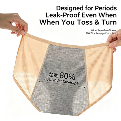 Women's Plus Size Period Underwear, Leak-Proof Menstrual & Postpartum Briefs (2, 3, or 5 Pack)