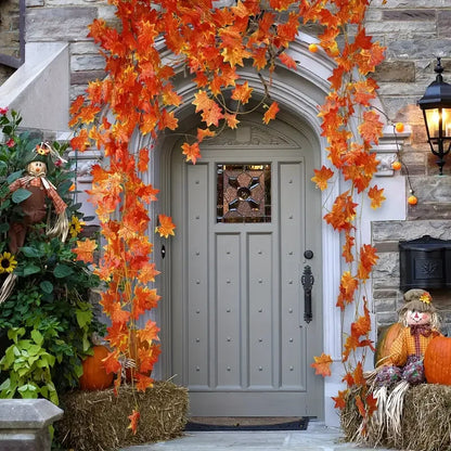 Artificial Autumn Maple Leaf Hanging Garland