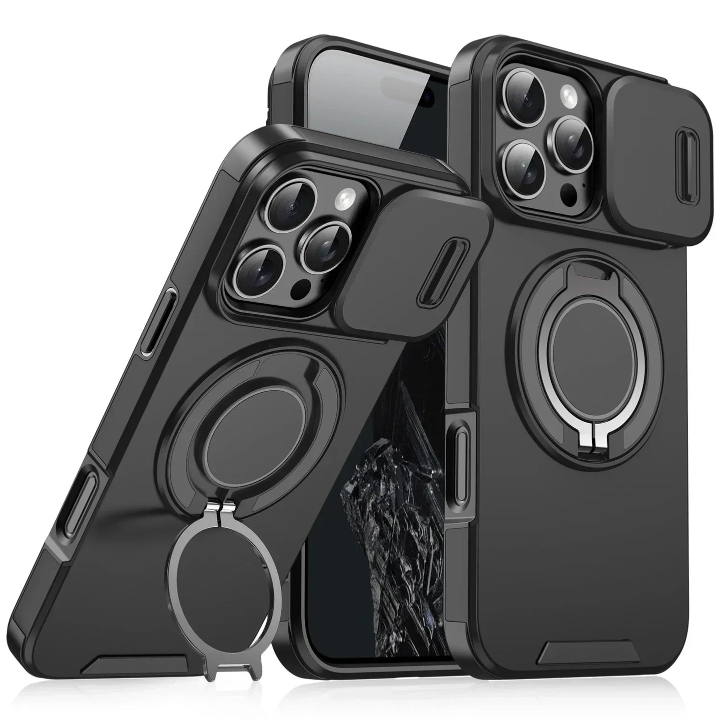 Heavy-Duty Magnetic Bracket Case For iPhone