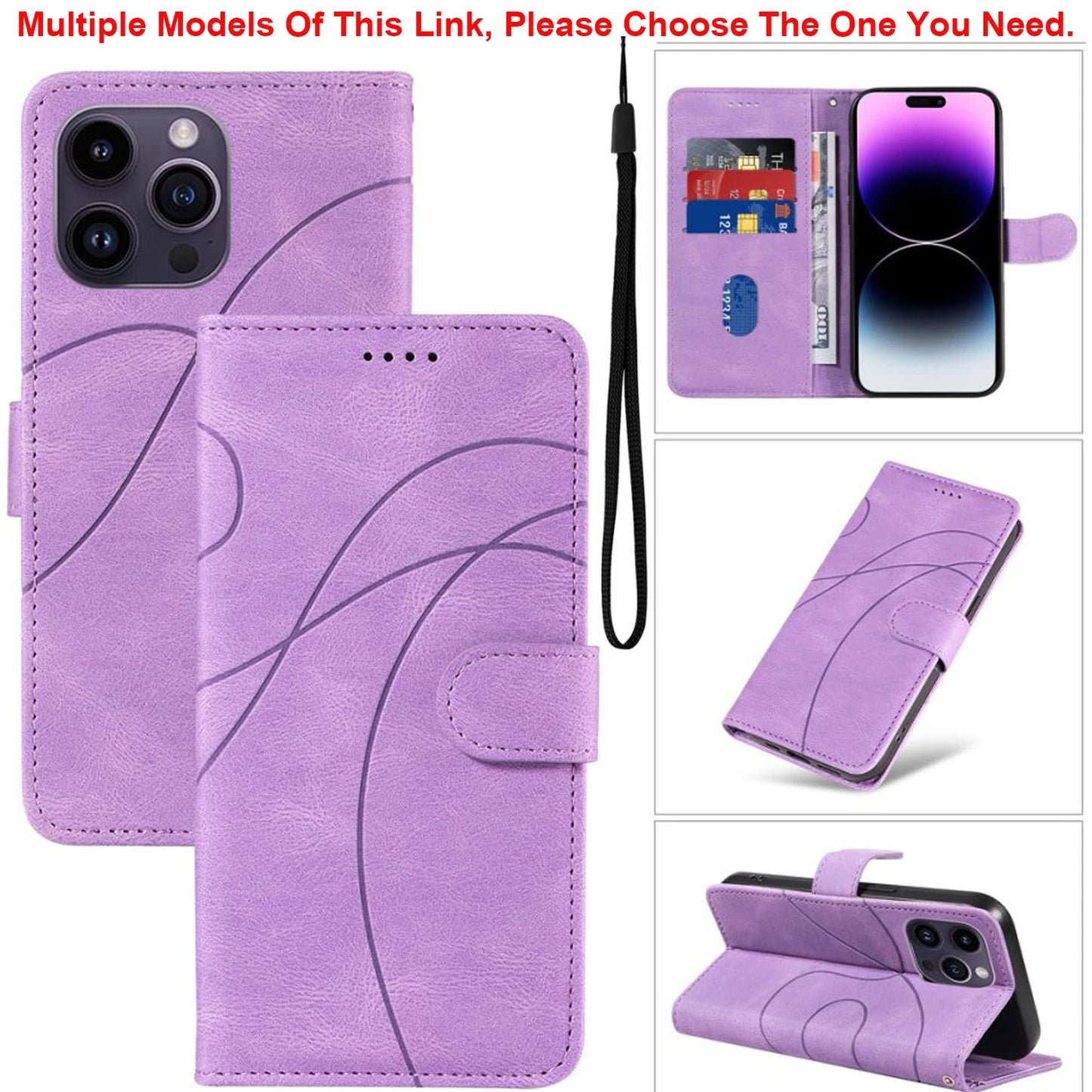 Leather Magnetic Flip Case For iPhone
