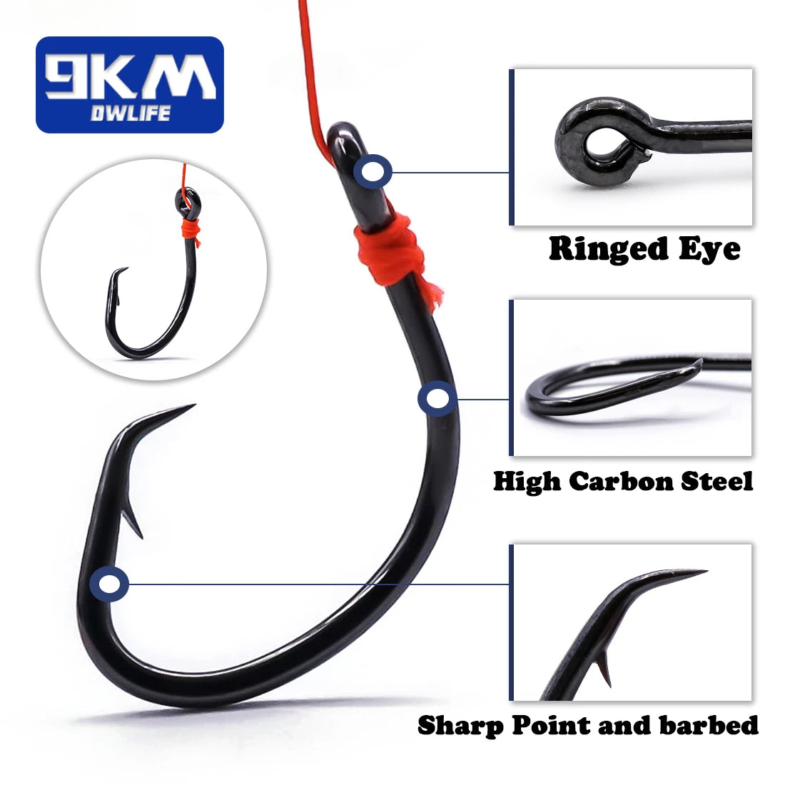 Strong Offset Wide Gap Circle Hooks