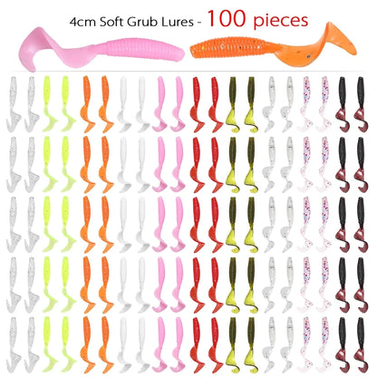 100pcs Artificial Wobblers Silicone Bait