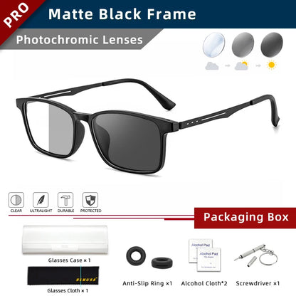 Ultra-Light Titanium Photochromic Multifocal Reading Glasses
