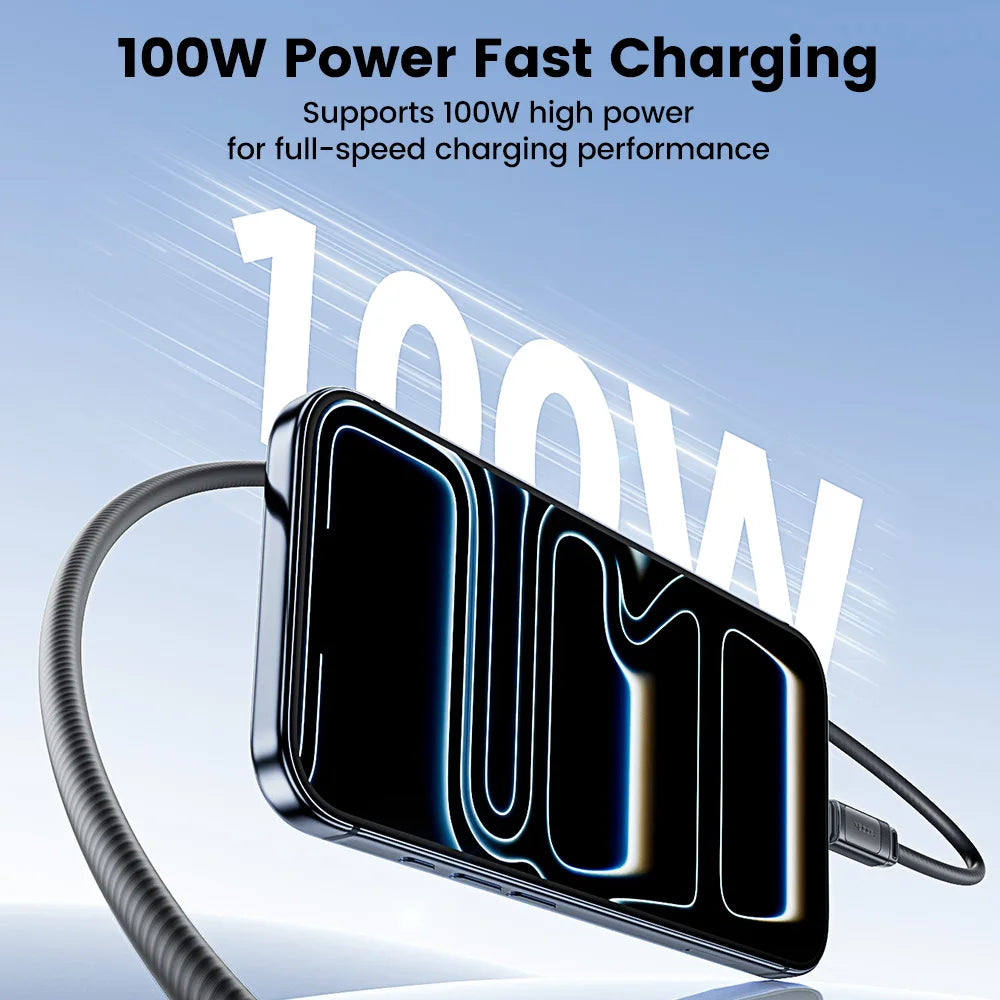 Toocki 100W USB-C to USB-C Fast Charging Cable with LED Digital Display