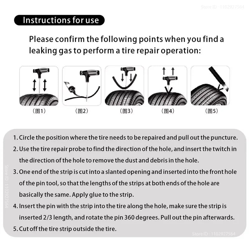 ZFOUEK Car Tire Repair Kit Puncture Plug Tools