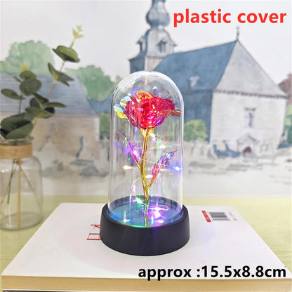 LED Galaxy Three Rose Artificial Flowers Gift without Battery